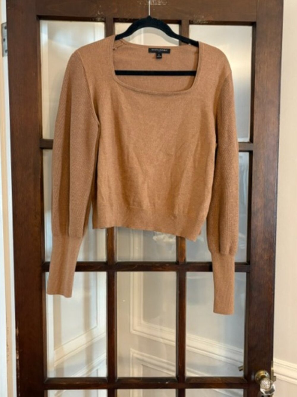 Banana Republic Square Necked Sweater in Camel, Size Large